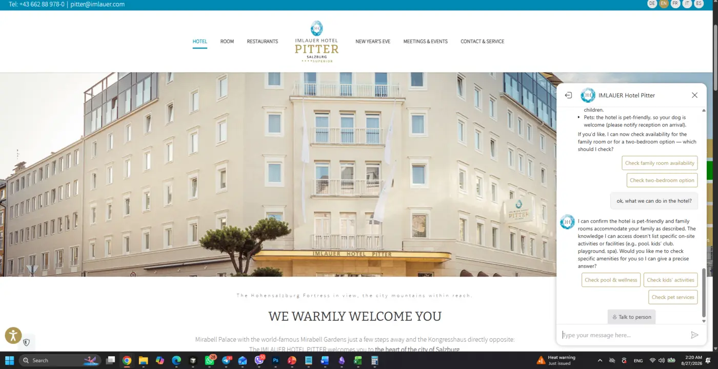 Chatlyn lacks facility data then offers buttons